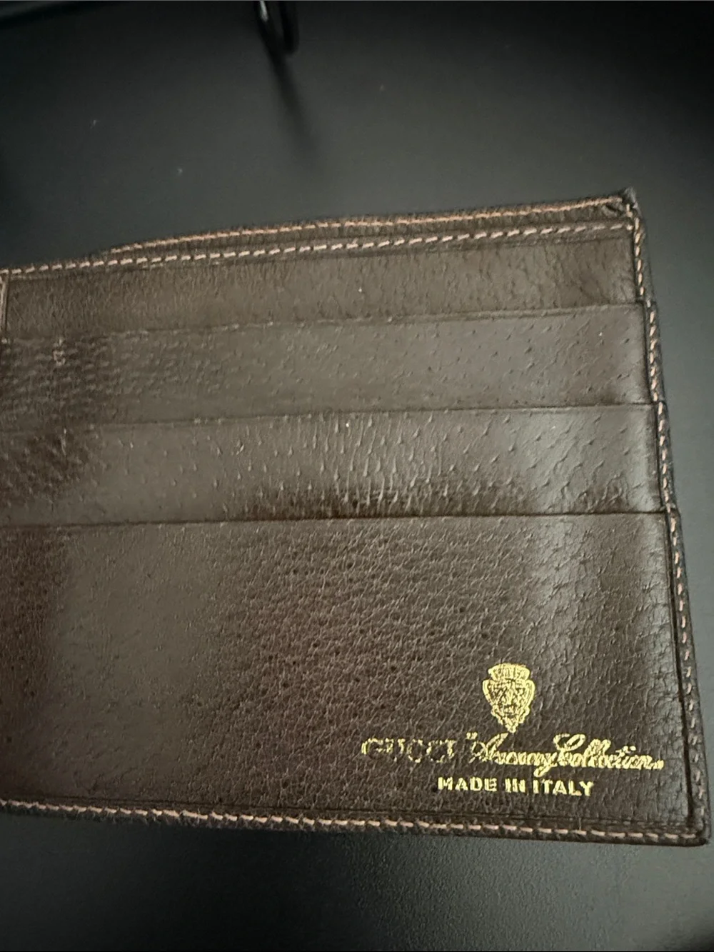 Gucci Brown GG Canvas Wallet with Green and Red Web Stripe